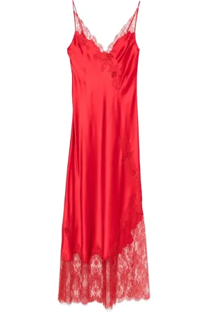 CARINE GILSON Calais Caudry-lace silk nightdress