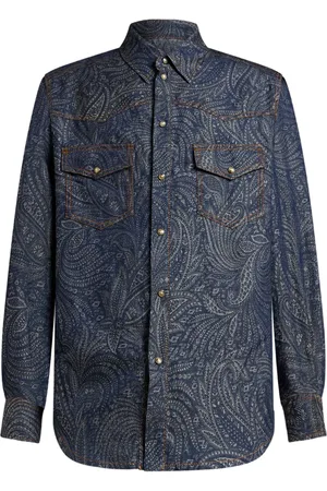 Etro Jacquard denim shirt jacket
