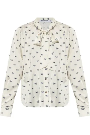 Self-Portrait Bow-print shirt