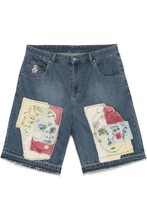 KIDSUPER STUDIOS Patchwork denim shorts
