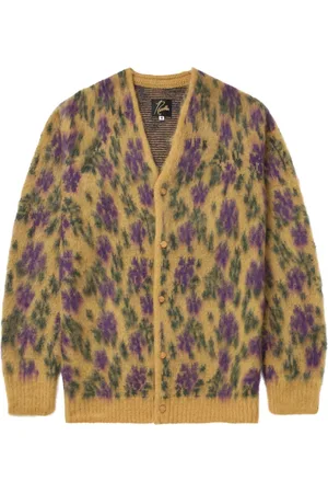 Pins & Needles Brushed floral-jacquard cardigan
