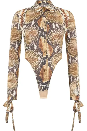 Roberto Cavalli Snakeskin-print bodysuit