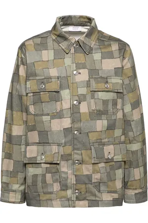Maison Kitsuné Geometric-print shirt jacket