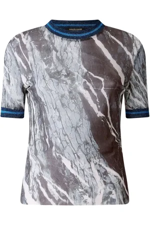 Roberto Cavalli Marble-print T-shirt