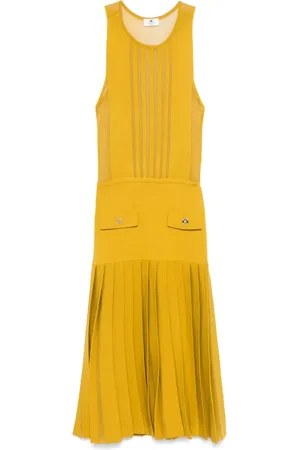 Elisabetta Franchi Semi sheer-panel knitted midi dress