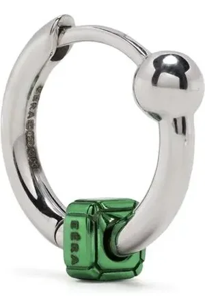 Eera 18kt white gold Square mini hoop earring