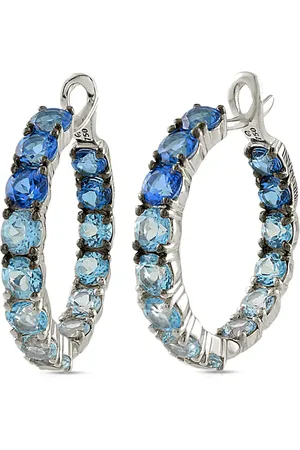 Brumani 18K white gold Yara topaz earrings