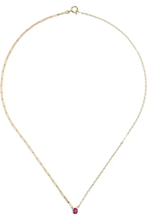 YVONNE LÉON 18kt yellow Solitaire ruby necklace