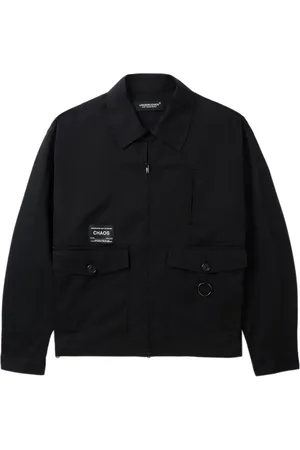 UNDERCOVER Logo-patch twill shirt jacket