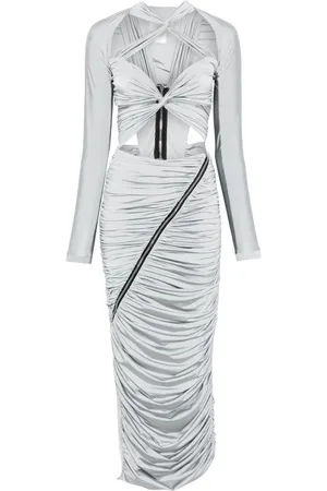 MITILIANE COUTURE Cut out-detail draped maxi dress