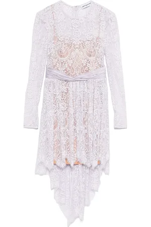 Self-Portrait Lace satin mini dress