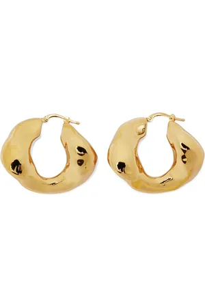 Jil Sander Irregular-shape brass earrings