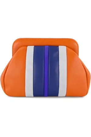 Paula Striped clutch bag