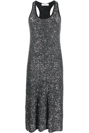 Fabiana Filippi Sequin-embellished sleeveless midi dress