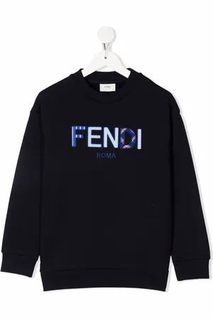 Fendi Logo-patch cotton sweatshirt