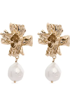 Erdem Small carnation drop earrings