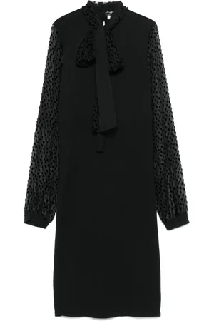 Dior 2010s pussy-bow midi dress