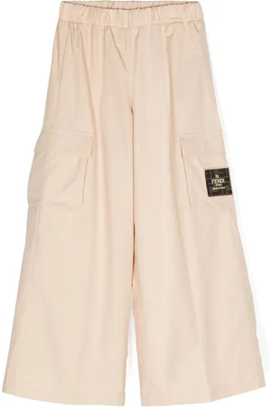 Fendi Logo-appliqué cotton trousers