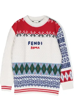 Fendi Logo-embroidered crew-neck jumper