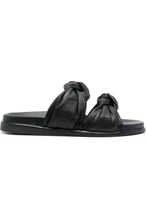 Dear Frances Calf leather flip flops