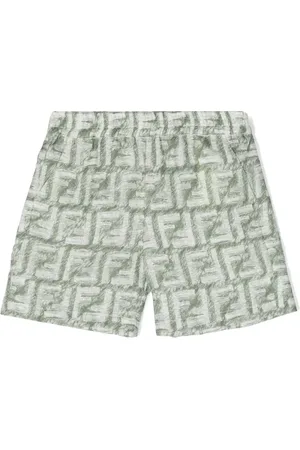 Fendi FF-print linen shorts