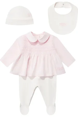 Fendi Logo-embroidered babygrow set (set of three)