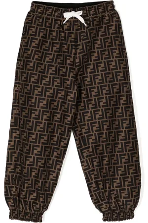 Fendi FF-logo print track pants