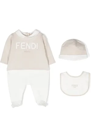 Fendi Embroidered-logo babygrow set