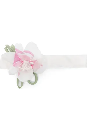 MONNALISA Floral-appliqué ribbed headband