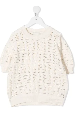 Fendi FF-logo open-knit top