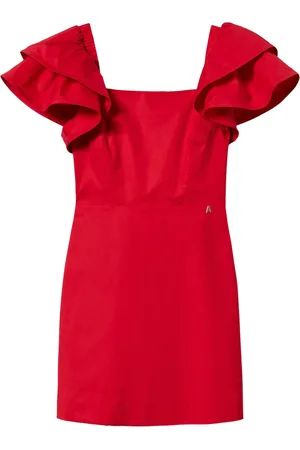 Twin-Set Flounce-sleeves mini dress