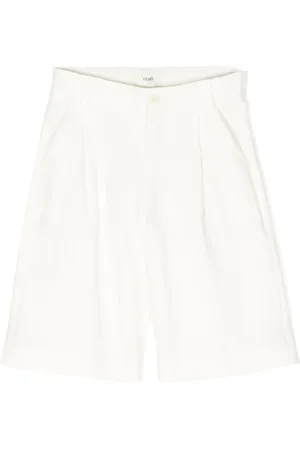 Fendi Wide-leg linen shorts