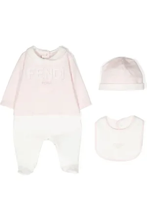Fendi Embroidered-logo babygrow set