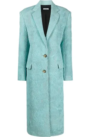 KRIZIA Single-breasted cracked-effect coat