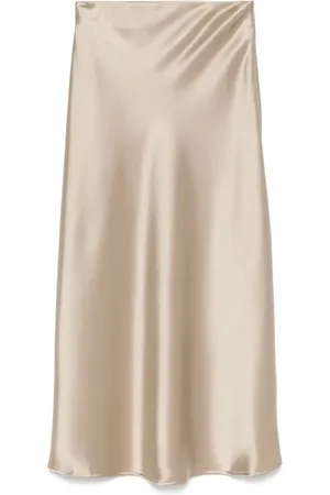 GALVAN Satin midi skirt
