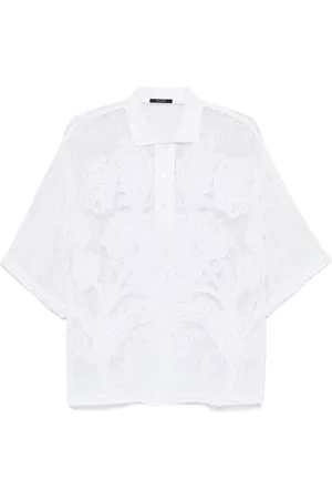Taakk Embroidered mesh polo shirt
