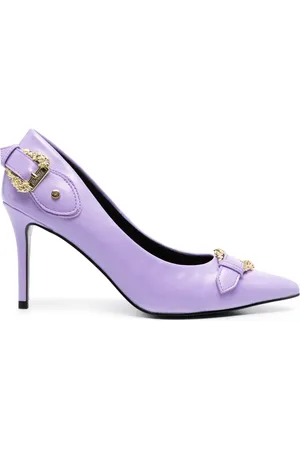VERSACE Baroque-buckle 90mm stiletto pumps