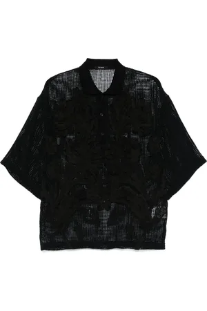 Taakk Embroidered mesh polo shirt