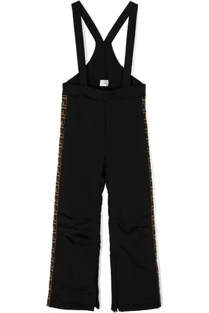 Fendi FF-logo print dungarees