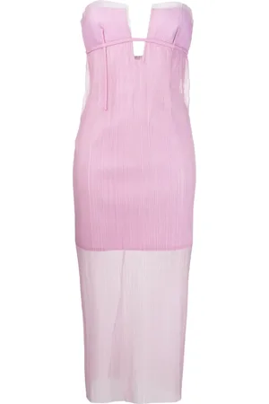 KRIZIA Strapless cut-out silk dress