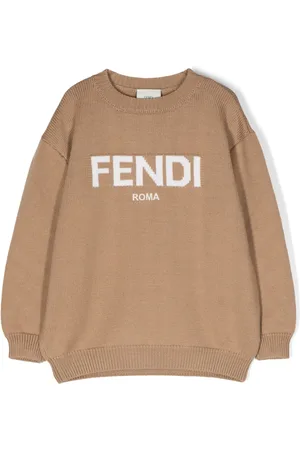 Fendi Logo-intarsia wool jumper