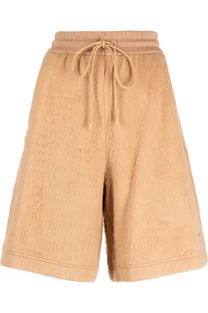 KRIZIA Faux-fur drawstring Bermuda shorts