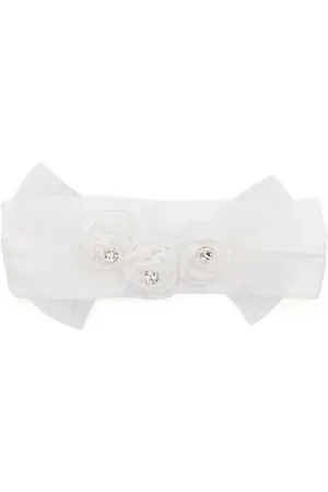 MONNALISA Floral-appliqué jersey headband