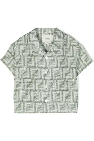 Fendi FF-print linen shirt