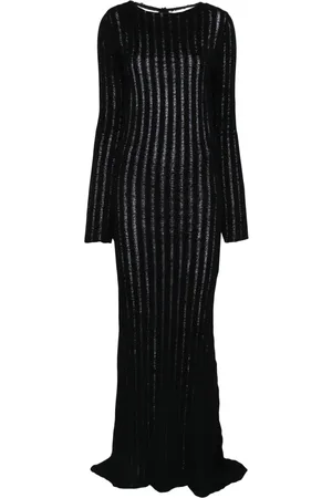 Jade Cropper Open-back knitted maxi dress