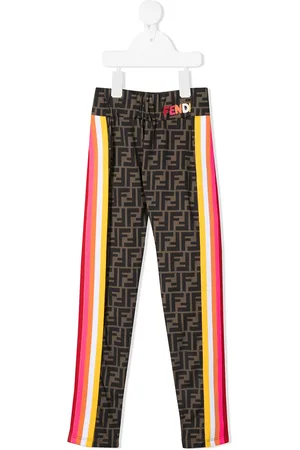 Fendi Zucca side-stripe track pants