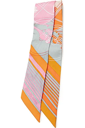 Hermès 20th Century Ex-Libris Silk Twilly Scarf scarves