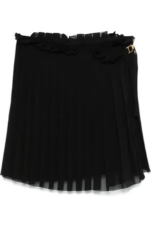 Ami Pleated twill mini skirt