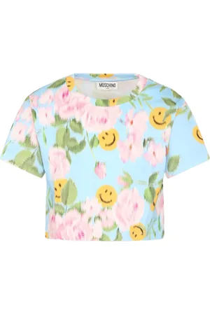 Moschino Floral-print cropped T-shirt