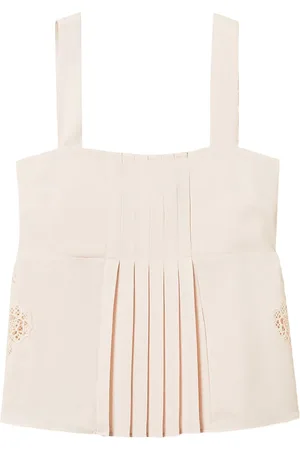 Twin-Set Embroidered twill top
